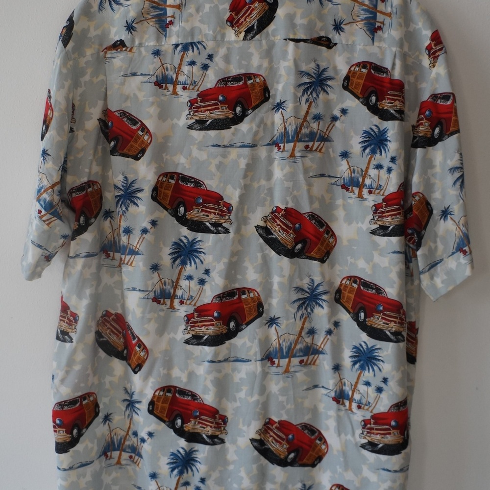 Mens XL Hawaiian Shirt Woody Palm Trees - Picture 6 of 7
